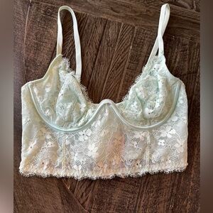 Victorias Secret Mint Blue Dainty Bustier 34B